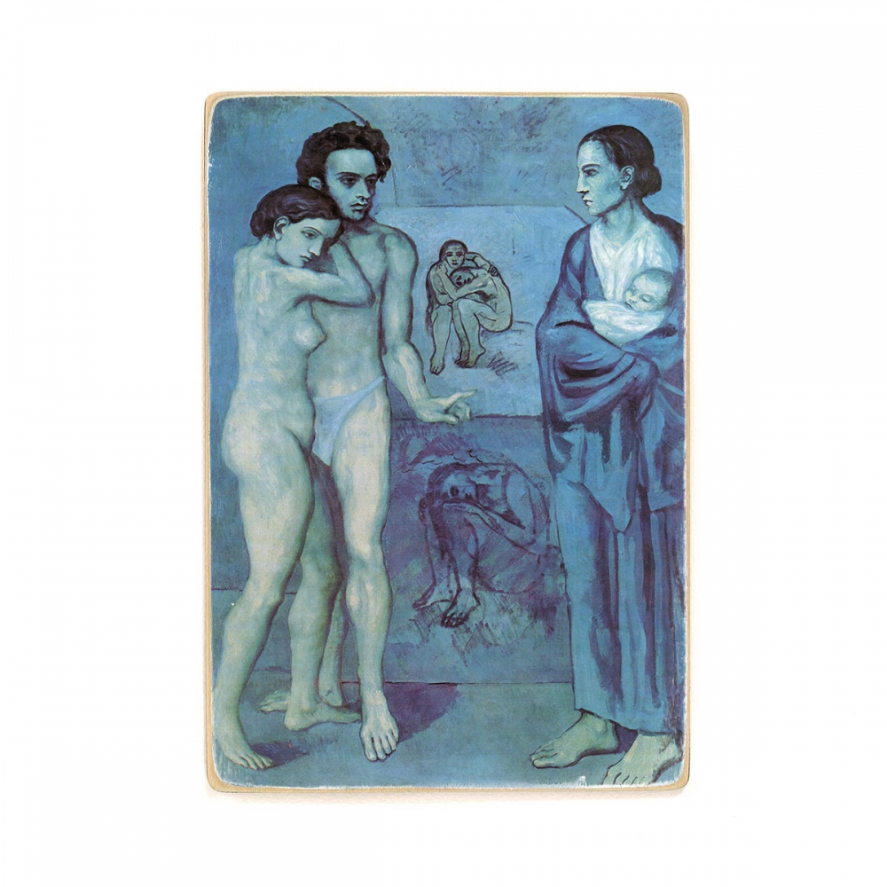 

Деревянный постер Искусство Pablo Picasso - La Vie (1903–1904) А2