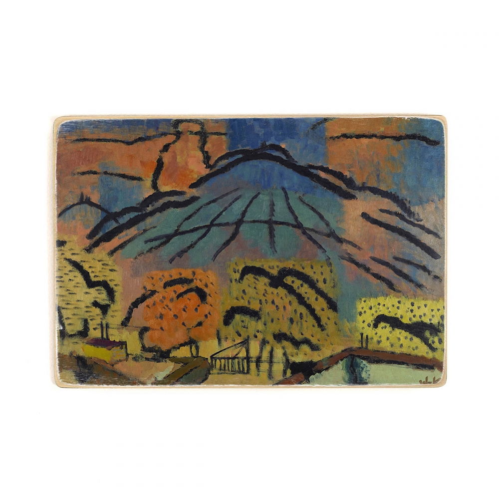 

Деревянный постер Искусство Johans Valters - Mountain near Metzinger А1