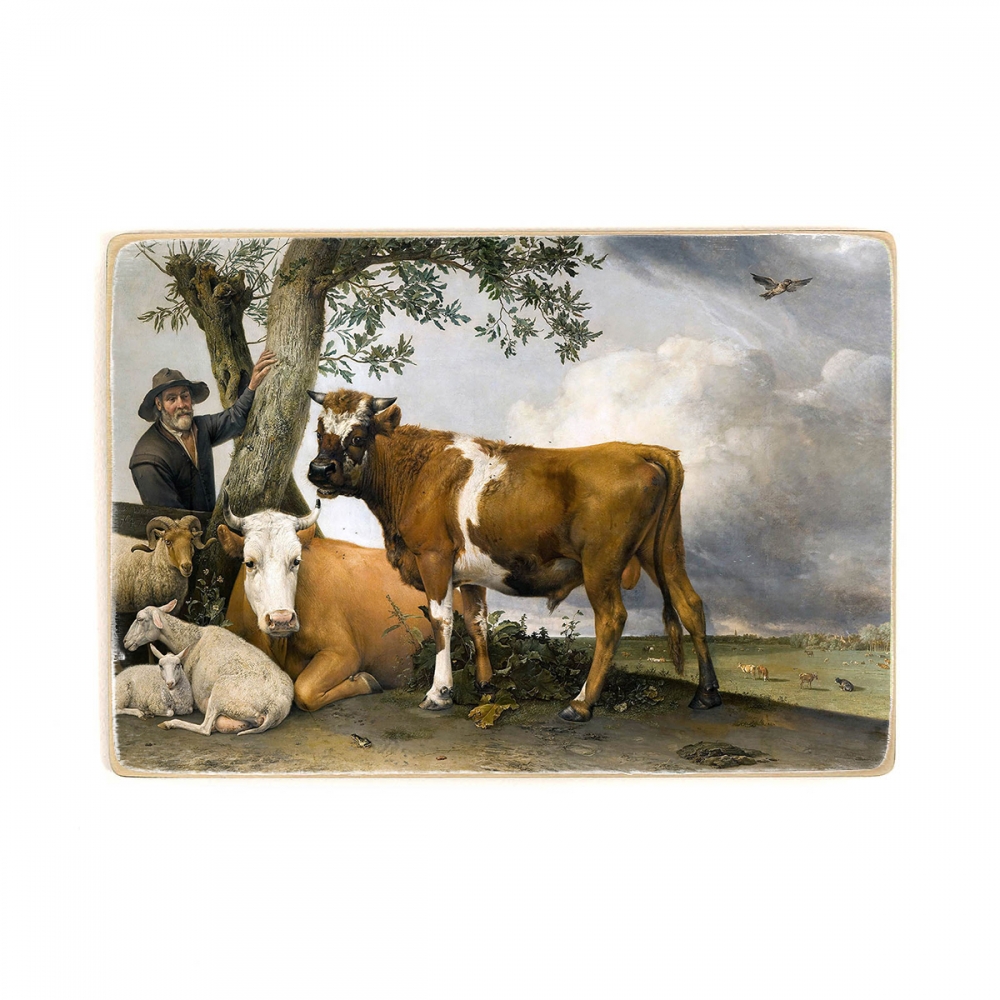 

Деревянный постер Искусство Potter Paul Peters - The Young Bull (1647) А1