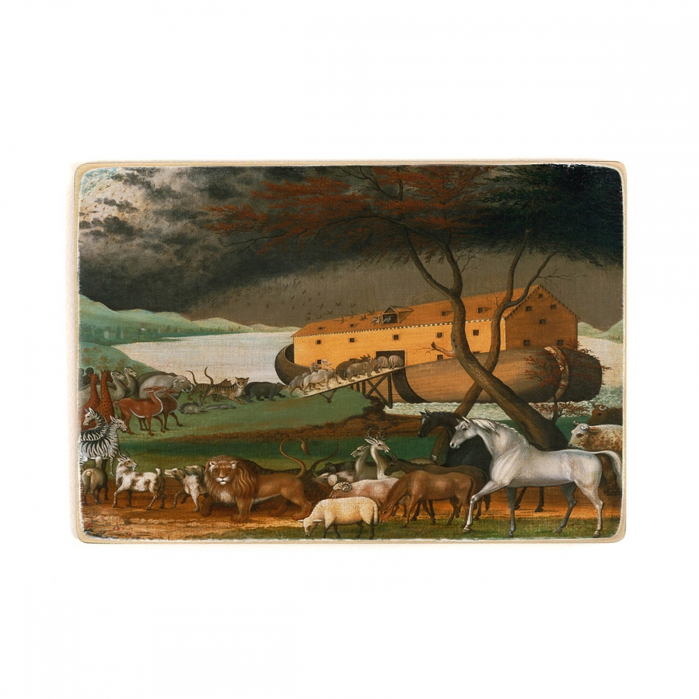 

Деревянный постер Искусство Edward Hicks, American - Noahs Ark А1
