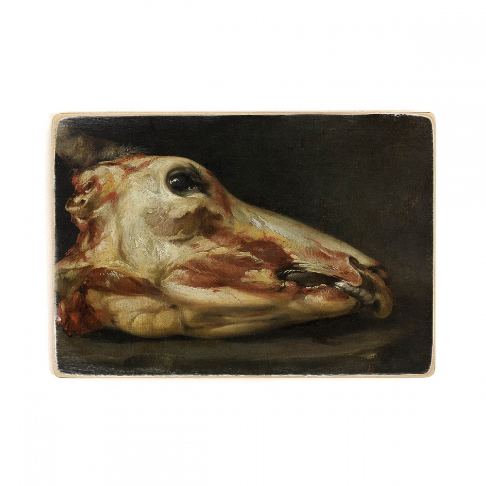 

Деревянный постер Искусство Felice Boselli - Skinned Head of a Young Bull А1
