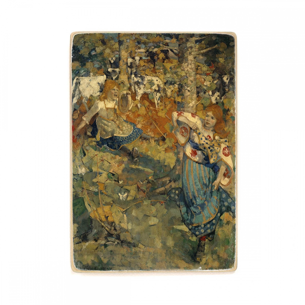 

Деревянный постер Искусство Edward Atkinson Hornel - Summer А2