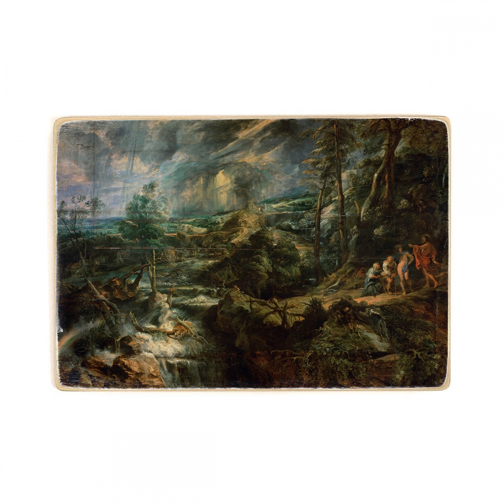 

Деревянный постер Искусство Peter Paul Rubens - Landscape with Philemon and Baucis А2