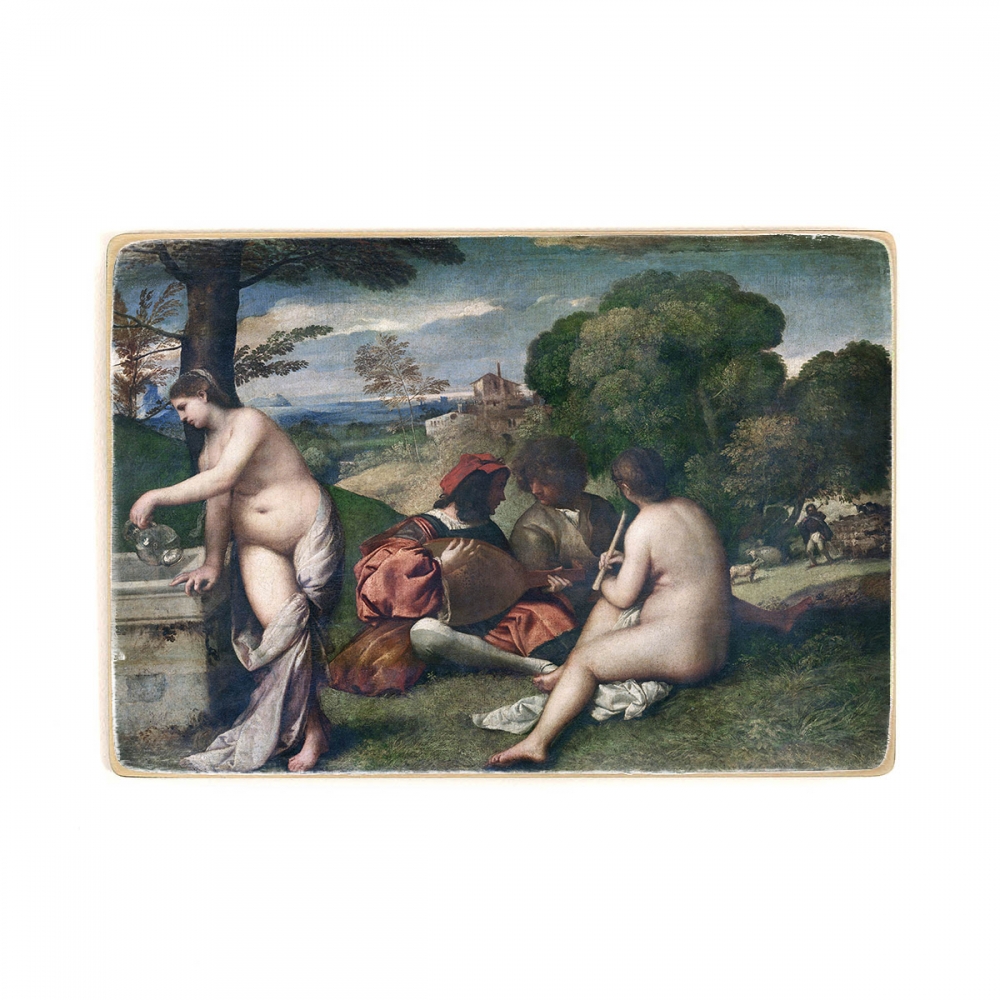 

Деревянный постер Искусство Giorgione or Titian - Pastoral Concert (c. 1510) А2