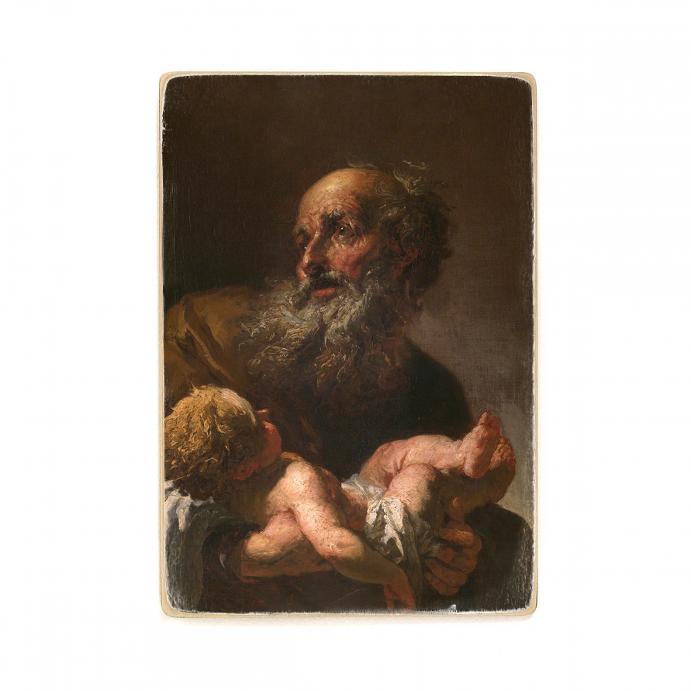 

Деревянный постер Искусство Petr Brandl - Simeon with Infant Jesus А1