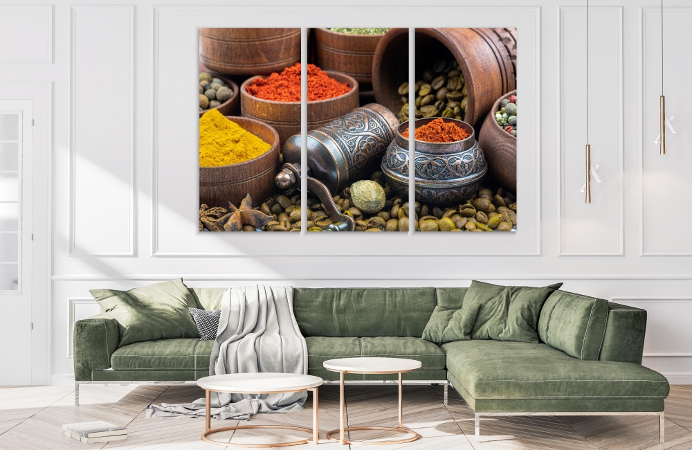 

Картина на холсте Модульные Модульная картина Selection Of Spices 3 картины 25х50 см.