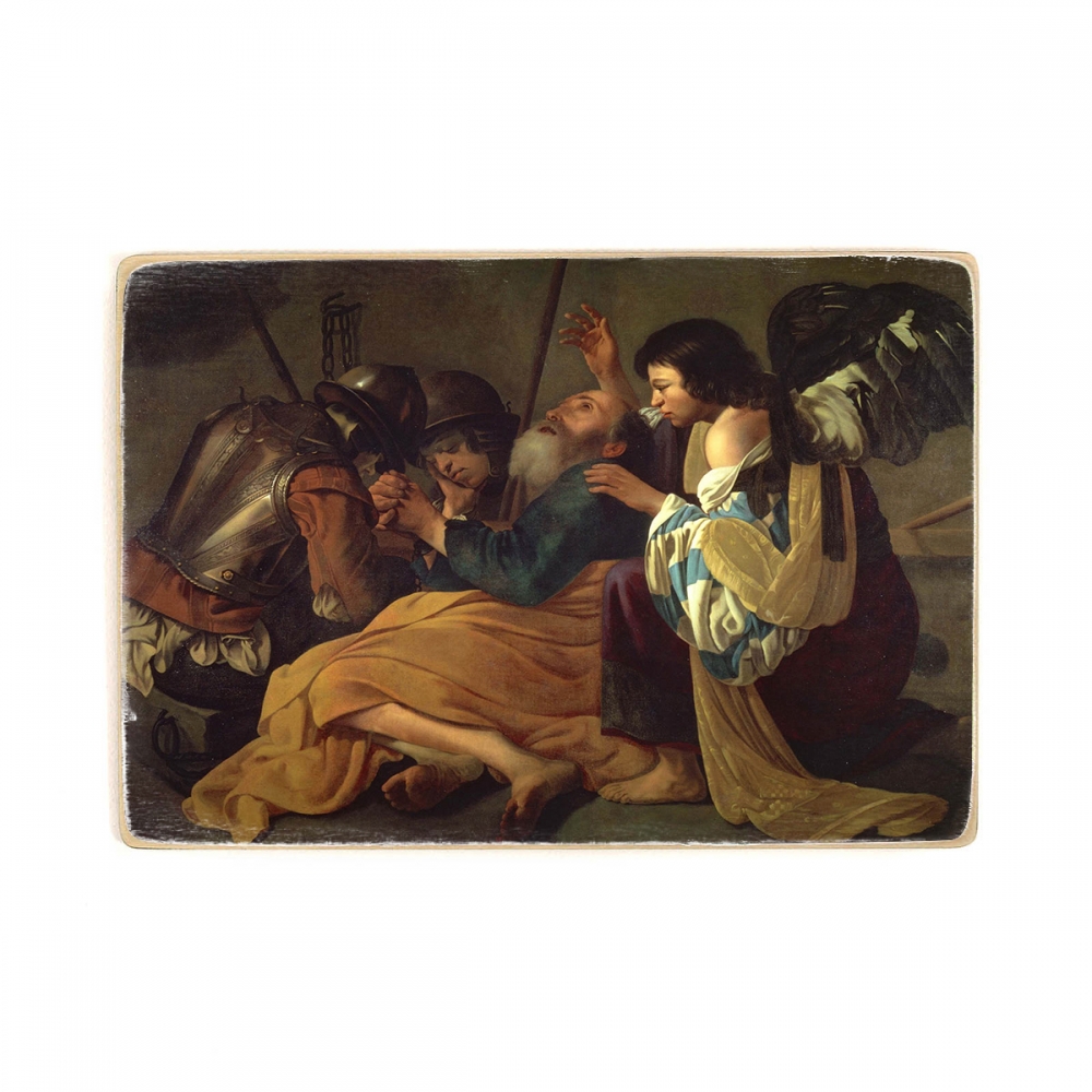 

Деревянный постер Искусство Hendrick Terbrugghen (follower of) - The Liberation of St. Peter А2
