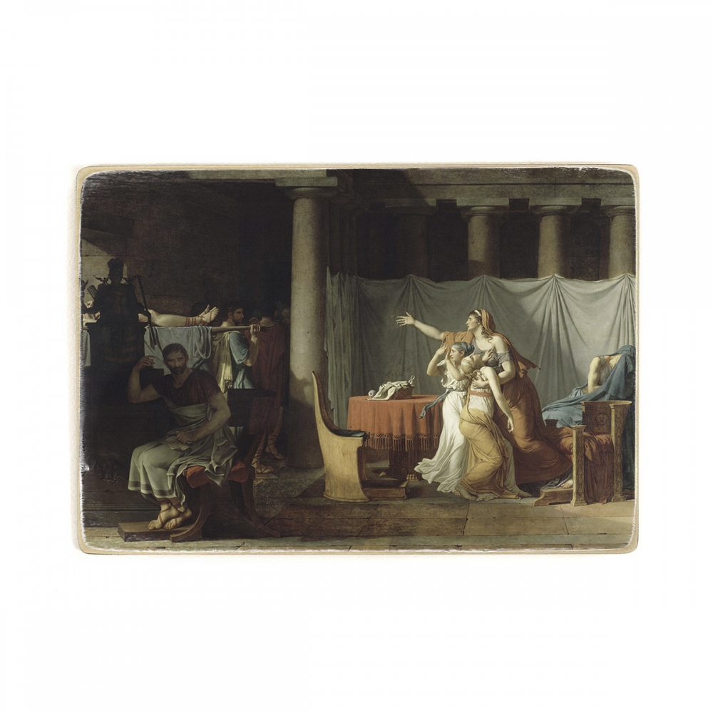 

Деревянный постер Искусство Jacques-Louis David - The Lictors Bring to Brutus the Bodies of His Sons (1789) А2