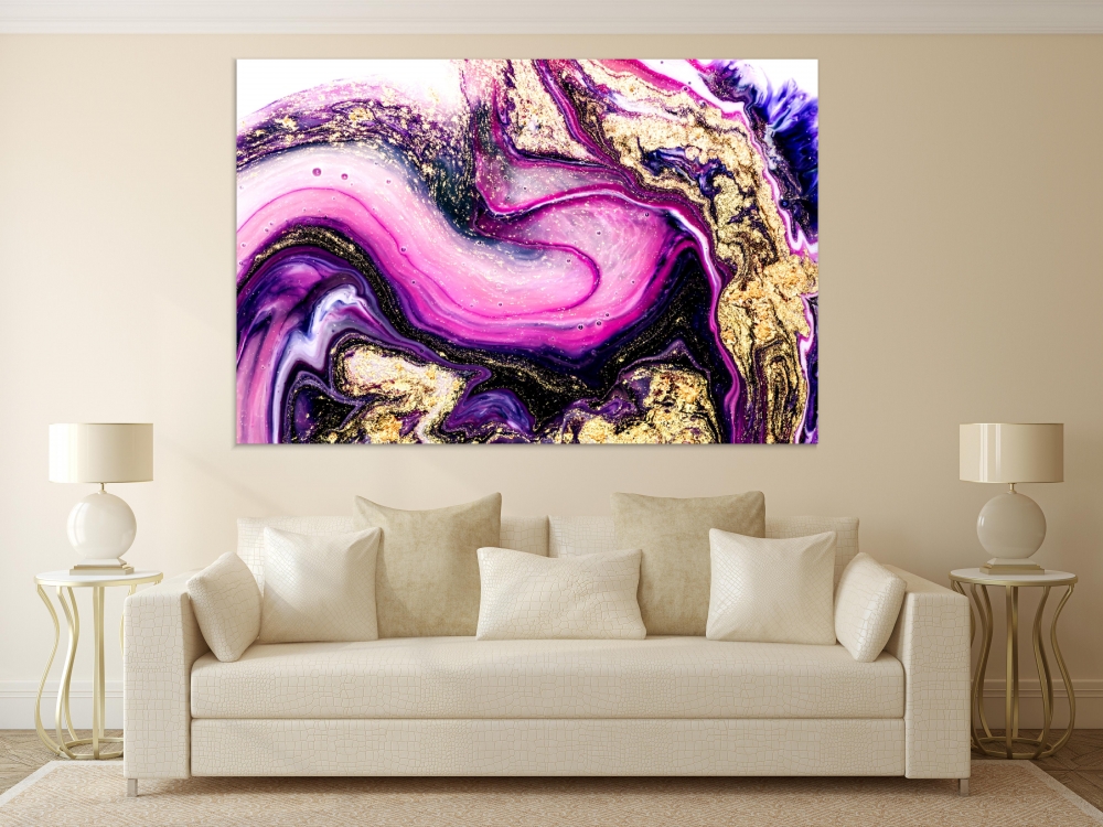 

Картина на холсте Абстракция Purple Swirl Pattern 45х60 см.