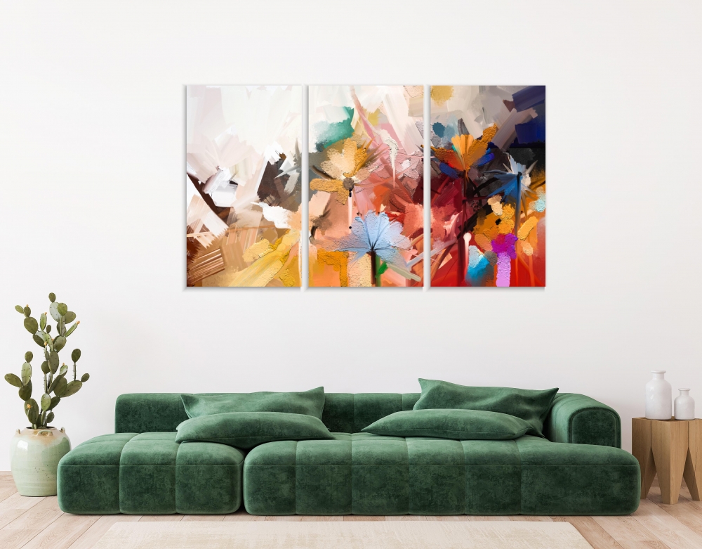 

Картина на холсте Модульные Модульная картина Spring Flower 3 картины 30х60 см.