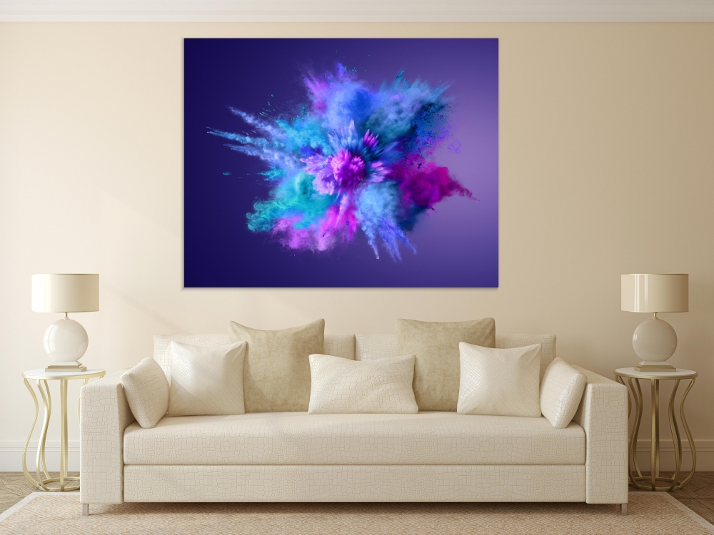 

Картина на холсте Абстракция Explosion Of Blue And Purple Dust 45х60 см.