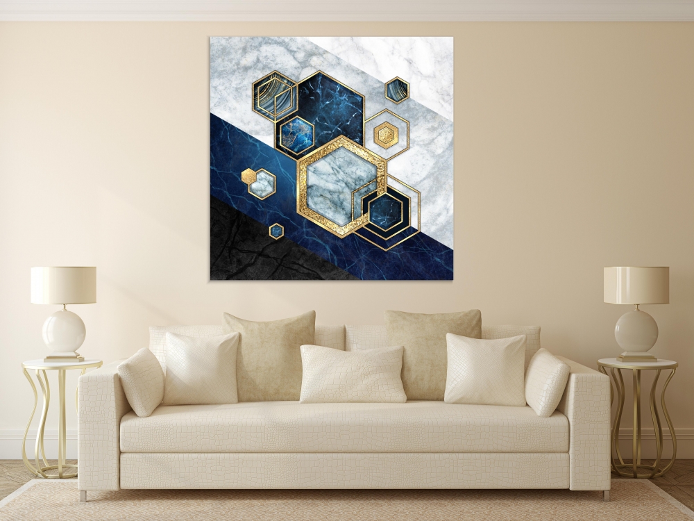 

Картина на холсте Абстракция Hexagonal Shapes 70х70 см.