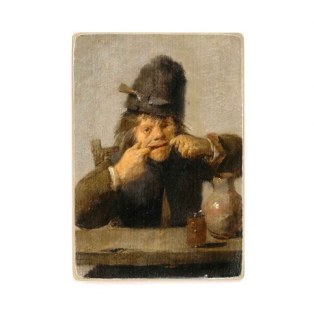 

Деревянный постер Искусство Adriaen Brower - Youth Making a Face (1632-1635) А1