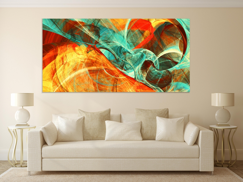 

Картина на холсте Абстракция Bright Dynamic Background 60х120 см.