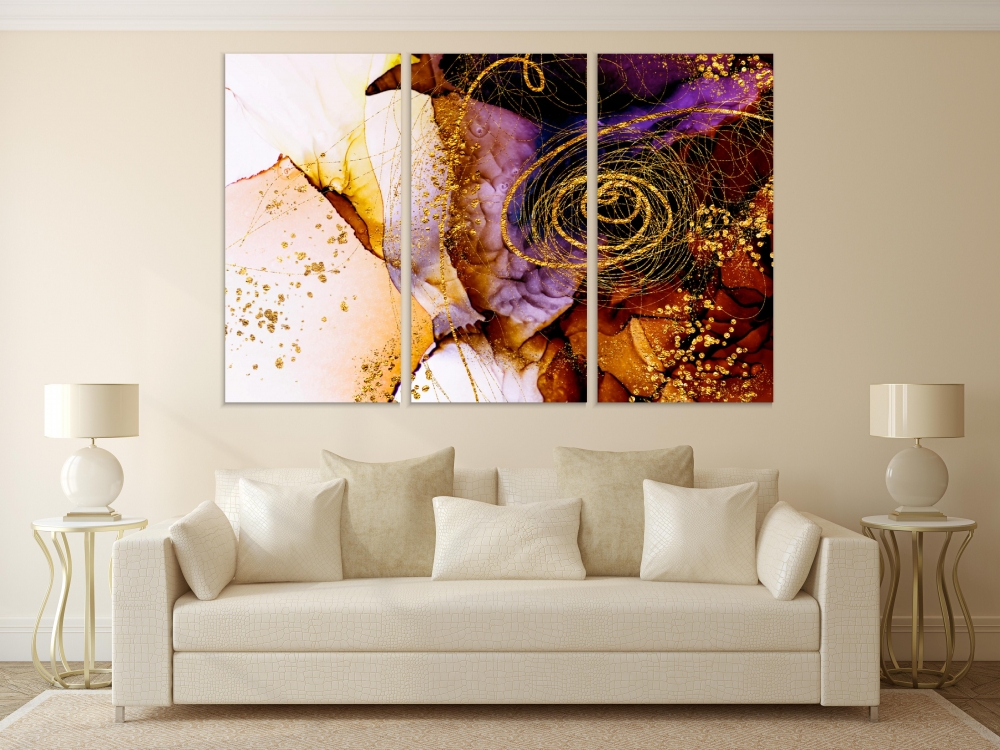 

Картина на холсте Модульные Модульная картина Golden Ratio 3 картины 25х50 см.