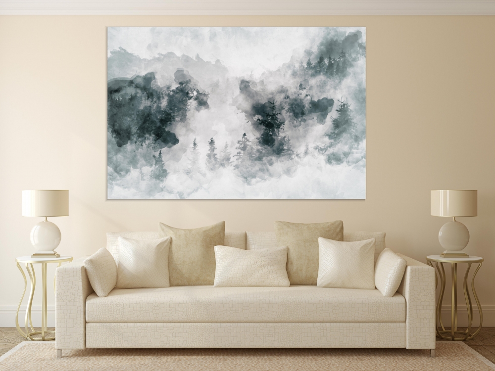 

Картина на холсте Абстракция Dark Forest With Trees 45х60 см.