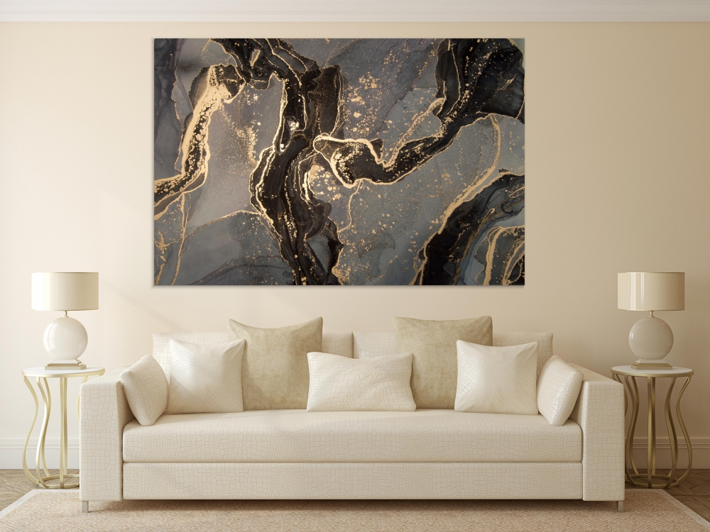 

Картина на холсте Абстракция Fluid Painting 75х100 см.