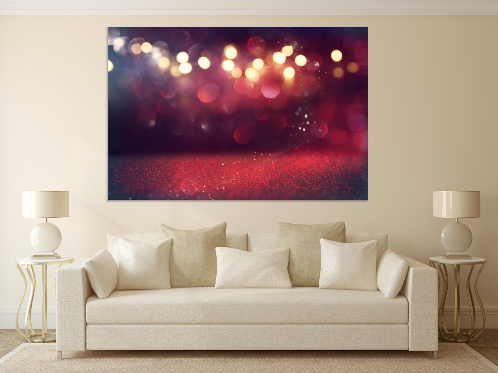 

Картина на холсте Абстракция Red Glitter 50х65 см.