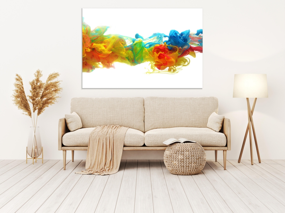 

Картина на холсте Абстракция Colorful Ink 50х100 см.