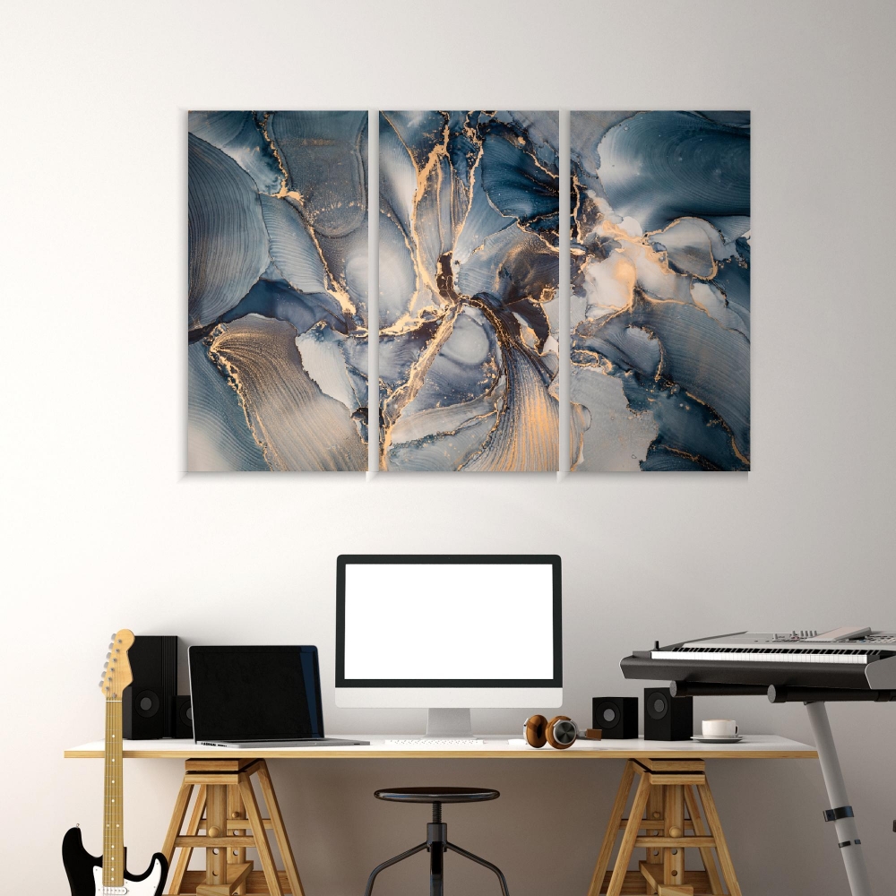 

Картина на холсте Модульные Модульная картина Abstract Fluid Painting 3 картины 40х80 см.