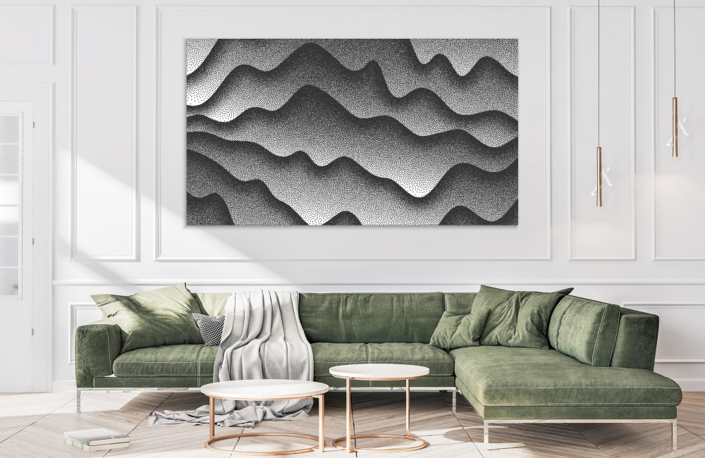 

Картина на холсте Абстракция Curved Lines 40х80 см.
