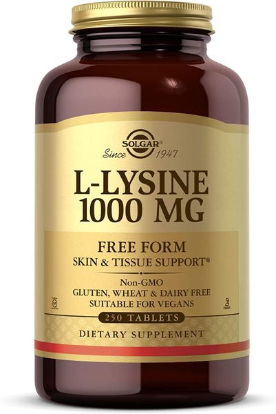 

L-Лизин L-Lysine Solgar 1000 мг 250 таблеток (SOL161)