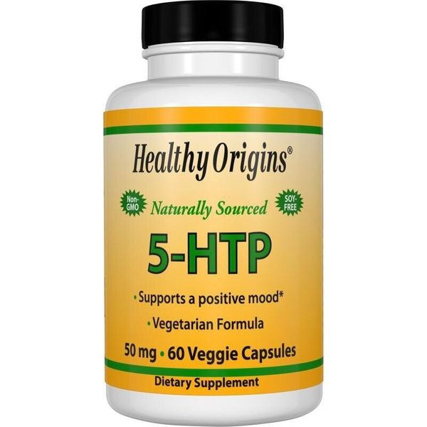 

5-HTP 5- гідрокси L-триптофан Healthy Origins 50 мг 60 капсул (HO019)