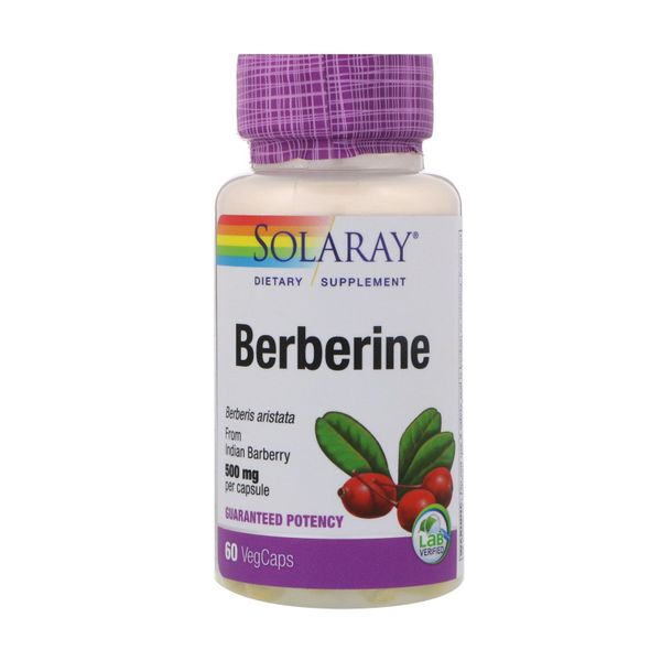 

Берберин Berberine Solaray 500 мг 60 капсул (SR004)
