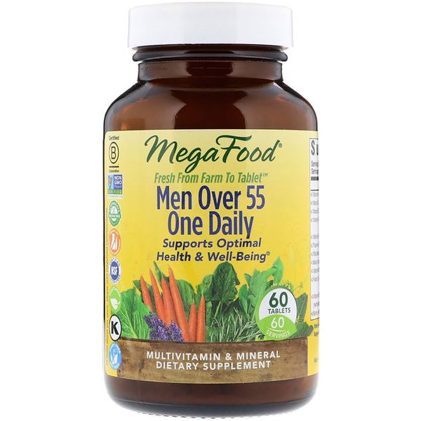

Витамины для мужчин 55+ Men Over 55 One Daily MegaFood 60 таблеток (MF018)