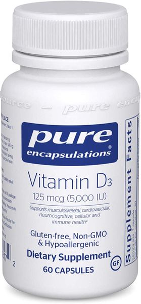 

Витамин D3 Vitamin D3 Pure Encapsulations 5000 МЕ 60 капсул (PE037)