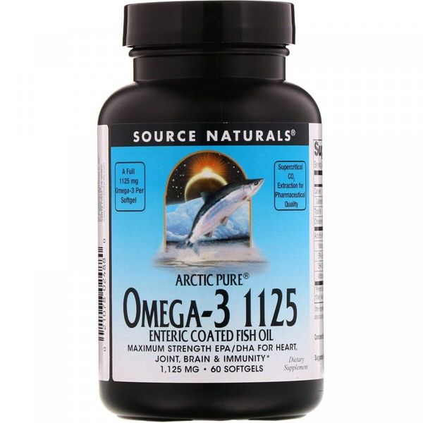 

Рыбий жир Arctic Pure Omega-3 Fish Oil Source Naturals 1125 мг 60 капсул (SNS185)