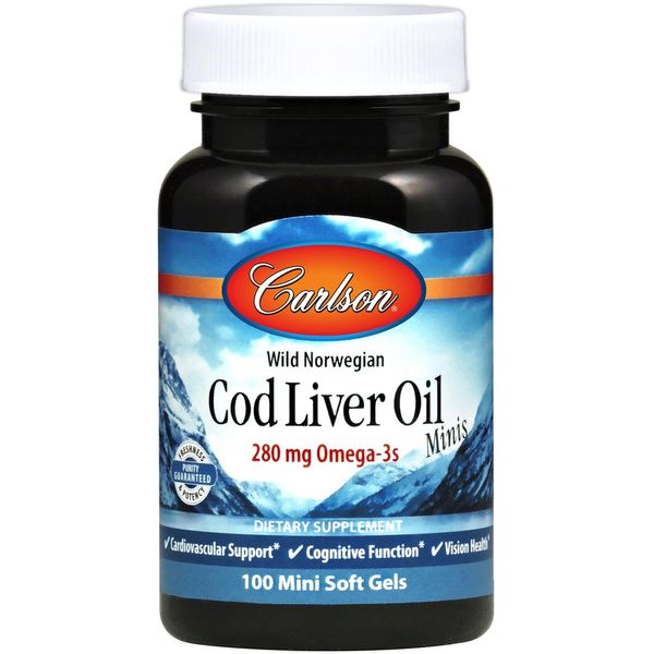 

Рыбий жир из печени трески Cod Liver Oil Minis Carlson Labs 100 капсул (CAR099)