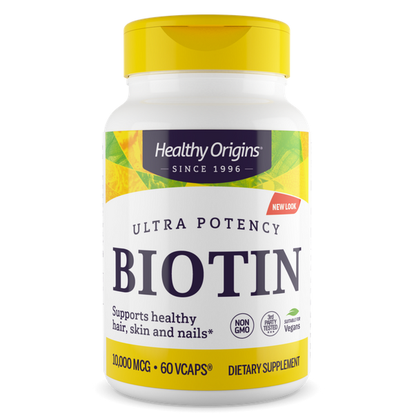 

Витамин В7 Биотин Biotin Healthy Origins 10000 мкг 60 капсул (HO065)