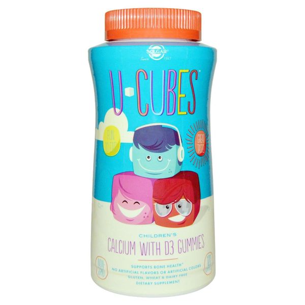 

Жевательный кальций с D3 для детей Children's Calcium With D3 Solgar U-Cubes 120 конфет (SOL109)
