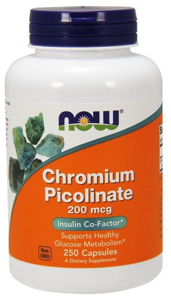 

Хром пиколинат Chromium Picolinate Now Foods 200 мкг 250 капсул (NF703)