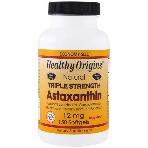 

Астаксантин Astaxanthin Healthy Origins 12 мг 150 капсул (HO059)