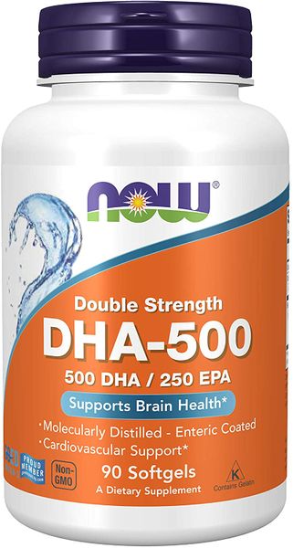 

Рыбий жир двойная сила DHA-500 Now Foods 90 капсул (NF512)