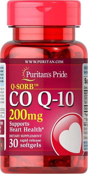 

Коэнзим Q-10 Q-SORB Co Q-10 Puritan's Pride 200 мг 30 капсул (PP300)