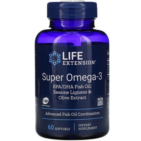 

Рыбий жир Super Omega-3 Life Extension 60 капсул (LE077)