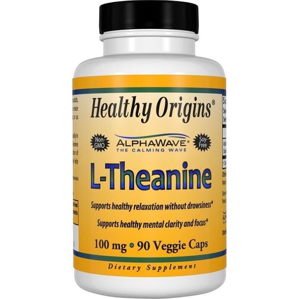 

L-теанин L-Theanine Healthy Origins 100 мг 90 капсул (HO052)