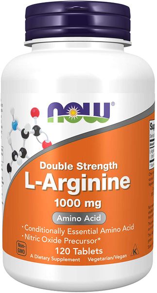 

L-Аргинин L-Arginine Now Foods 1000 мг 120 таблеток (NF104)