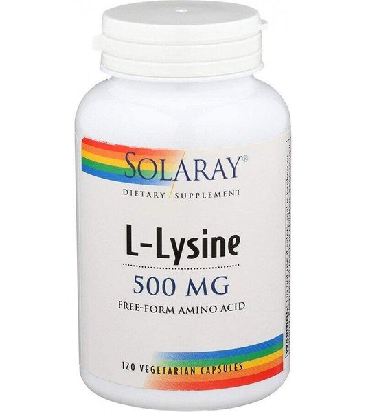 

Лизин L-Lysine Solaray 500 мг 120 капсул (SR029)