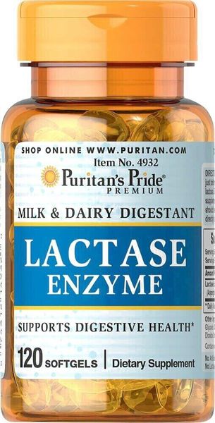 

Лактаза Lactase Enzyme Puritan's Pride 125 мг 120 капсул (PP160)