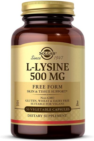

Лизин L-Lysine Solgar 500 мг 50 капсул (SOL164)
