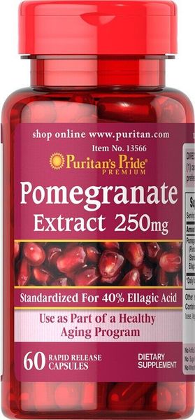 

Экстракт граната Pomegranate Extract Puritan's Pride 250 мг 60 капсул (PP437)