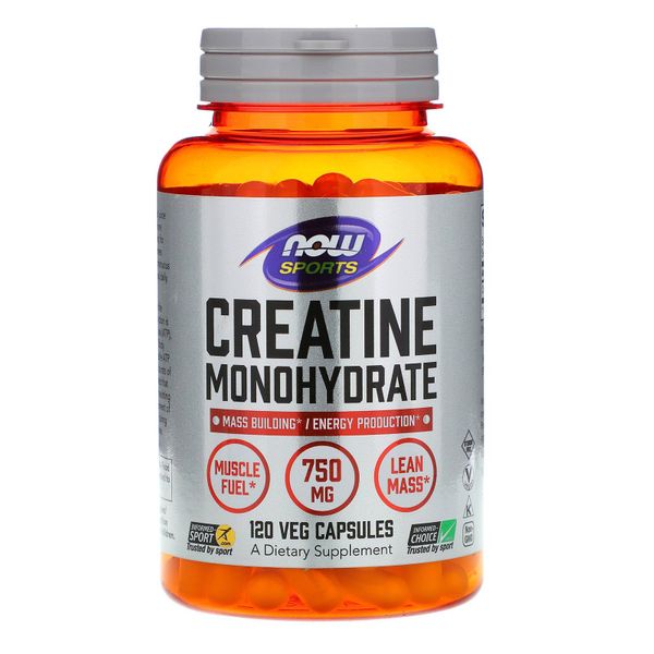 

Креатин Creatine Monohydrate Now Food 750 мг 120 капсул (NF438)