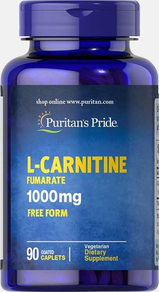 

Карнитин L-Carnitine Fumarate Puritan's Pride 1000 мг 90 каплет (PP420)