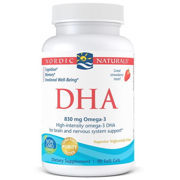 

Рыбий жир DHA Nordic Naturals клубника 830 мг 90 капсул (NN083)