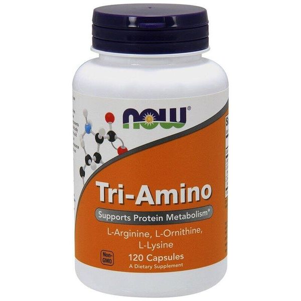 

L-Аргинин лизин и орнитин Tri-Amino Now Foods 120 капсул (NF105)