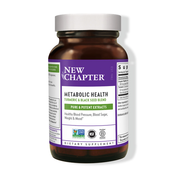 

Чорний Кмин Metabolic Health: Turmeric & Black Seed Blend New Chapter 60 капсул (NCR074)